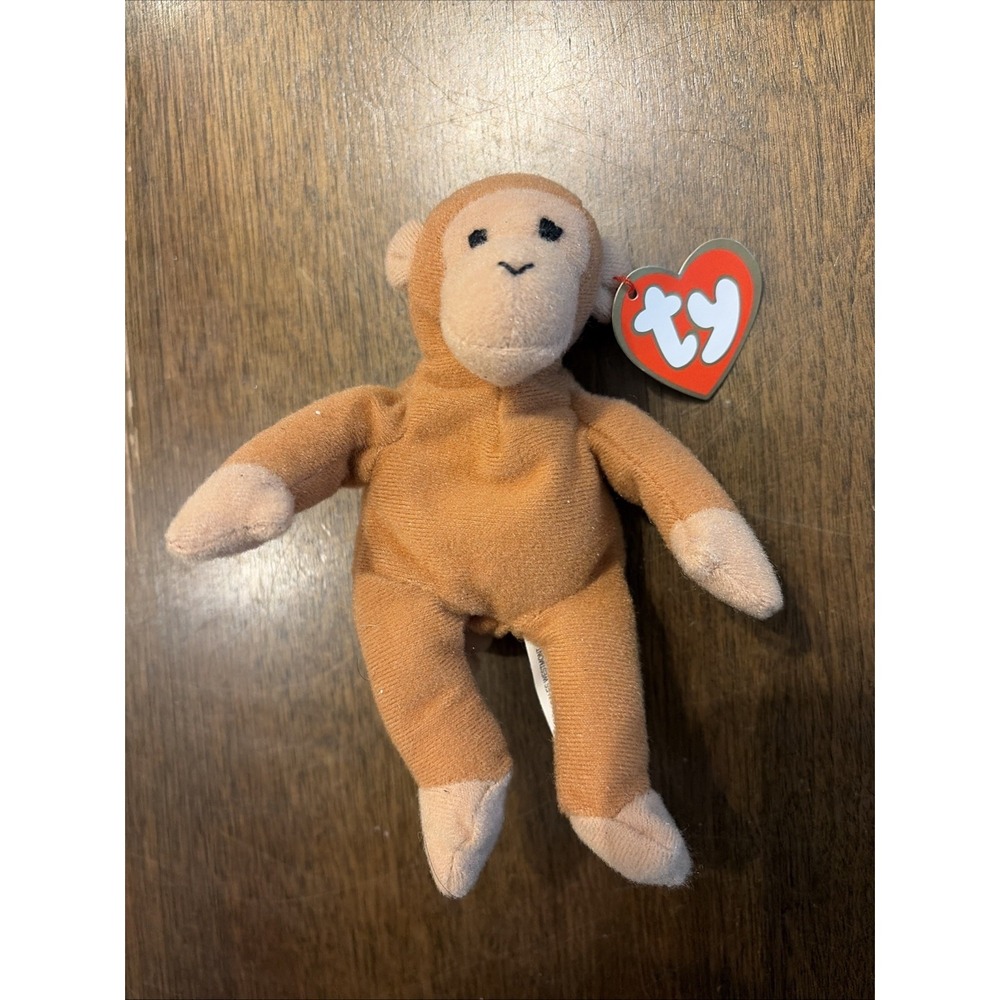 Ty Teenie Beanie Babies Bongo Monkey Plush Retired Vintage 1996